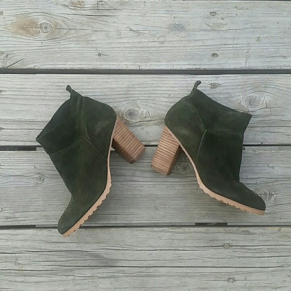 Crown Vintage Darcie Booties Sz 6.5 Green - Picture 2 of 7
